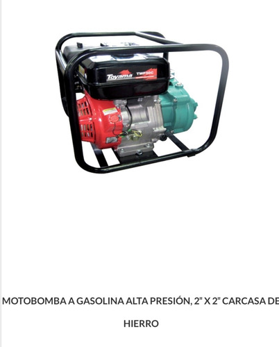 Motobomba 2x2 Alta Presión 6,5 Hp Gasolina 