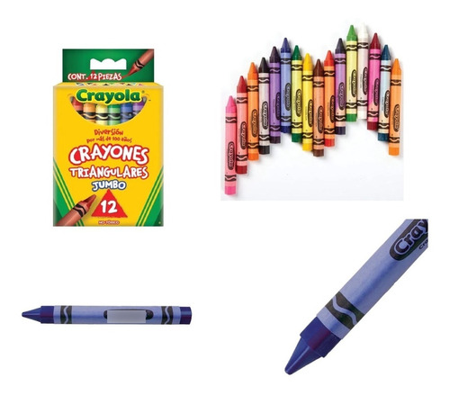 Crayones Crayola Jumbo Triangulares 12  Piezas / 1 Caja