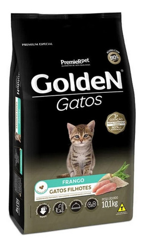 Golden Ração Para Gatos Filhotes Sabor Frango 10,1kg