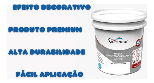 Cimento Queimado Cinza Para Parede Quarto Sala Versacor