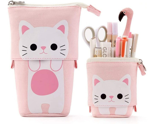 Cartuchera Easthill Para Niños Diseño Gato - Rosa