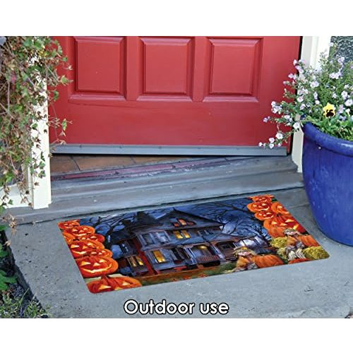 Tapete De Puerta De Otoño Spooky Manor 800268 De 18x30...