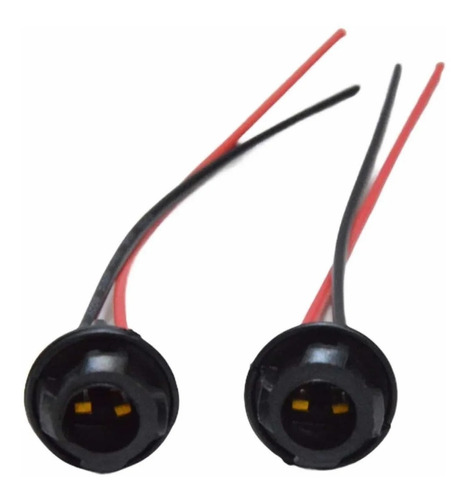 2 Socket Con Cables Para Focos Pellizco Velita T10 W3w W5w