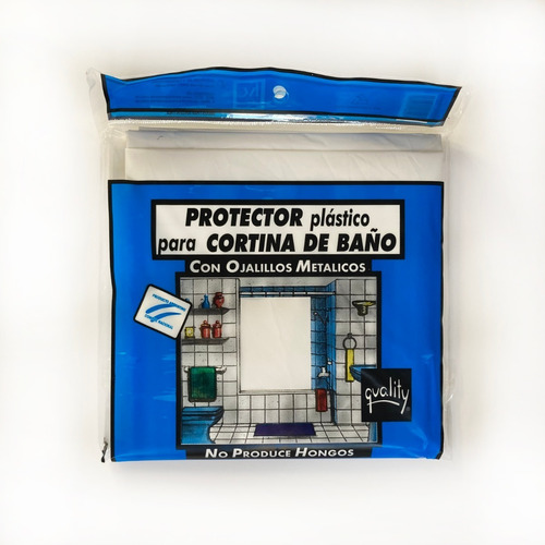 Forro Protector Cortina De Baño 50mic 1,80x1,80mts Blanca