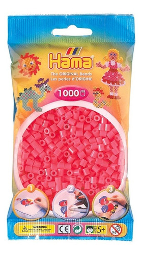 Hama Beads Midi Perler 1000 Unid. Color Cereza Pixel Art