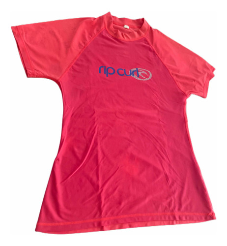 Rip Curl Remera Camiseta Lycra Mujer Dama Usada Fucsia Rosa
