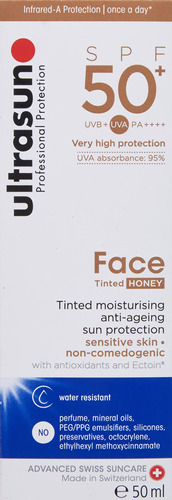 Ultrasun 50+spf Miel Facial Tintado 1.7 Fl Oz