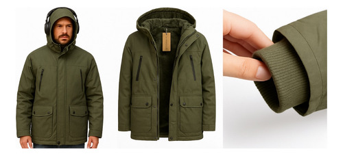 Campera Impermeable Parka Importada Coorderito Interno Dp