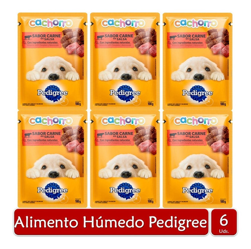 Pedigree Alimento Húmedo Para Perros Cachorro Res 100g X6uds