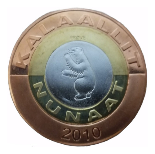 Monedas Mundiales : Groelandia 50 Kronors 2010 Unc