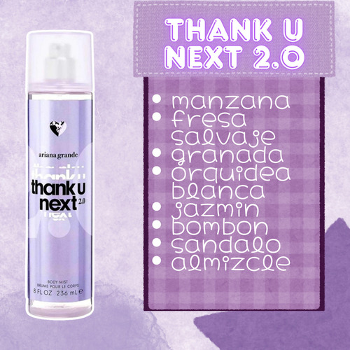 Set Ariana Grande Thank U Next Body 3pcs 236ml C/u