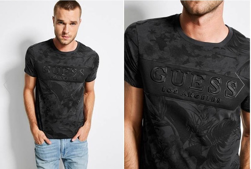 Remera Guess Logo Embossed Importada 100% Original