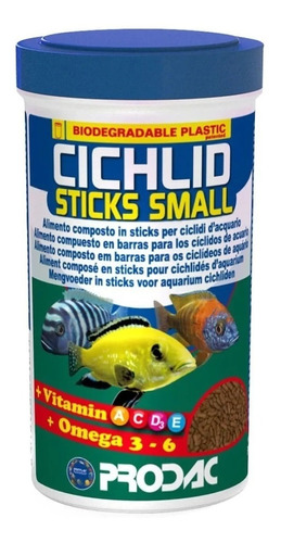 Imagem 1 de 2 de Ração Prodac Cichlid Sticks Small 90g - Ciclídeos Pequenos