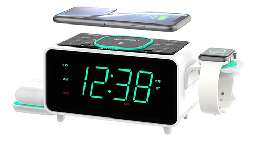 Emerson Radio Smartset Reloj Despertador Radio Fm Con Carga 