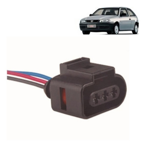 Conector C/ Rabicho Chicote 3 Vias Sensor Fase Gol Fox Golf