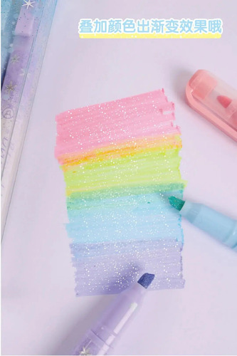 Marcadores Con Glitter Chosch H823 Con Sensibilidad En Punta