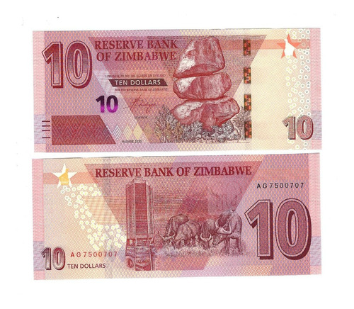 Zimbabwe - Billete 10 Dólares 2020 - Unc