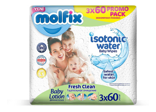 Toallitas Molfix Fresh Clean Pack X3