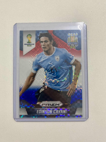 Edinson Cavani - Panini Prizm Brasil 2014 Red Blue