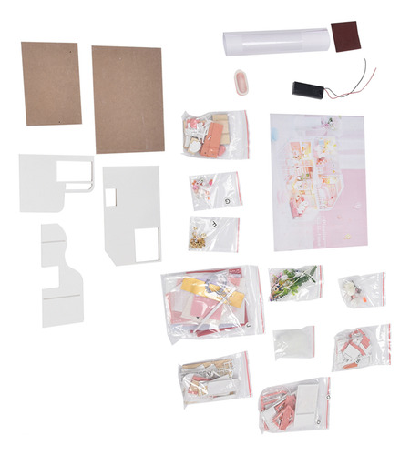 Conjunto De Casa De Muñecas En Miniatura Para Niños, Kit De