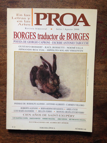 Borges Traductor De Borges Proa En Las Letras Y En Las Artes