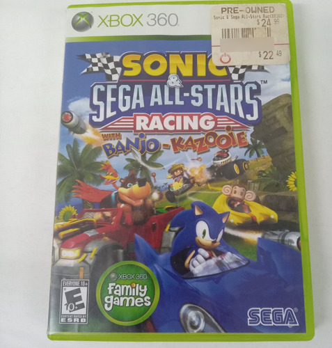 Sonic & Sega All Stars Racing Banjo Kazooie Game Xbox 360