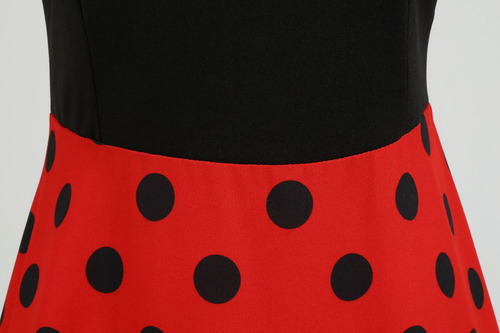 Minivestido Corto Estampado Sin Mangas Con Cuello En V Para