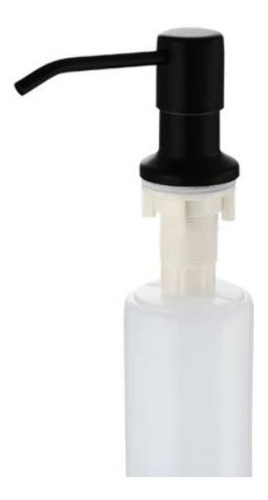 Dosador Sabonete Liquido Preto Fosco Embutir 300ml Dispenser