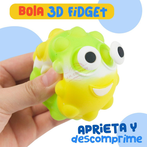 Imagen 8 de 10 de Set 2 Pcs Squishy Luz Led Eyepop Apachurrar Juguete Ptq-063