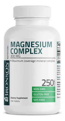 Magnesium Complex (oxide Citrate Carbonate) 250 Un - Bronson