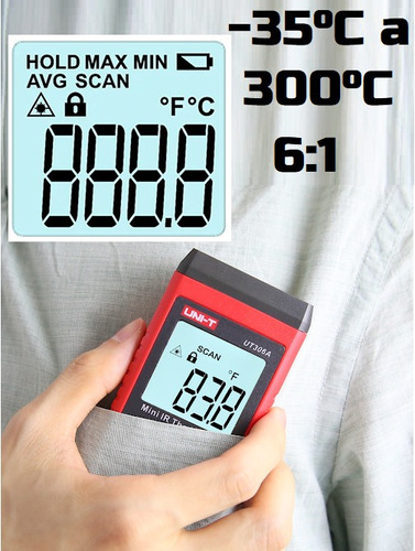 Pirometro Termómetro Infrarrojo Temperatura Medidor Mini Ir