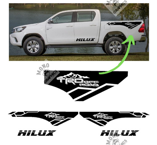 Stickers Toyota Hilux Pick Up Y Letras