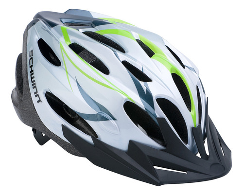 Schwinn Casco De Bicicleta Traveler, Adulto, Blanco/verde