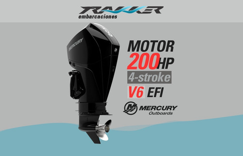 Imagen 1 de 17 de Motor Fuera De Borda Mercury 200 Hp V6 L 4 Tiempos Trakker