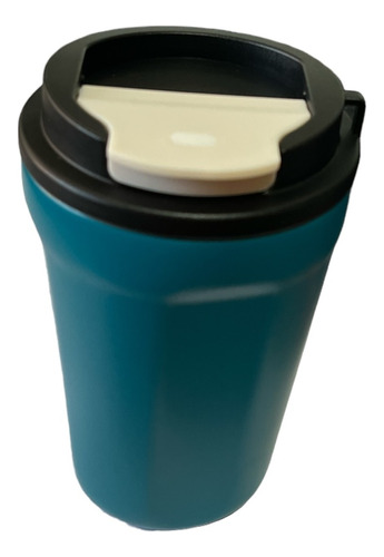 Vaso Termico Con Tapa Comet 400ml Acero- Azul Petróleo