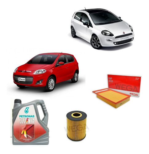 Kit De 2 Filtros Fiat Palio Siena 1.6 16v Y Selenia X4