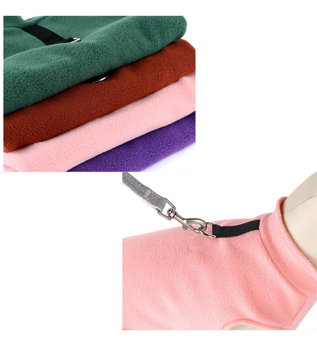 Roupa Pet Fleece Buldog Francês, Pequeno Porte E Gatos Tam:m