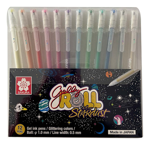 Lápices Gel Gelly Roll  12 Colores Stardust