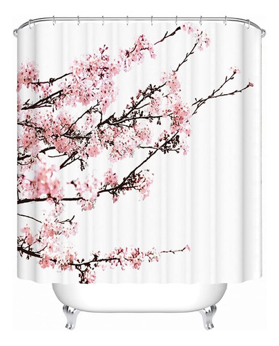 Cortinas De Ducha De Flores Impermeable Tela De Poliéster