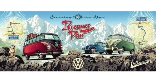 Imagen 2 de 3 de Puzzle 1000 Crossing The Alps With Vw - Ravensburger 151028