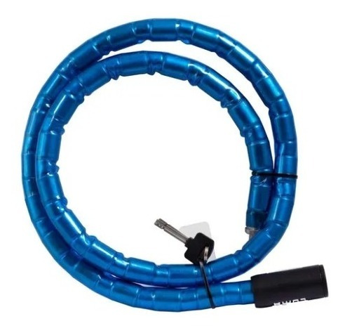 Cadena / Cable Articulado Moto Bici 150 Cm Azul C6 C12 Luma