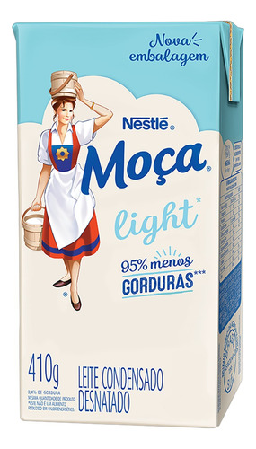 Leite Condensado Desnatado Light Moça Caixa 410g