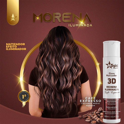 Matizador Magic Color Gloss 3d Morena Iluminada 300ml
