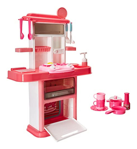 Cocina Niñas Rosa Accesorios Cubiertos Juegos Casa :)
