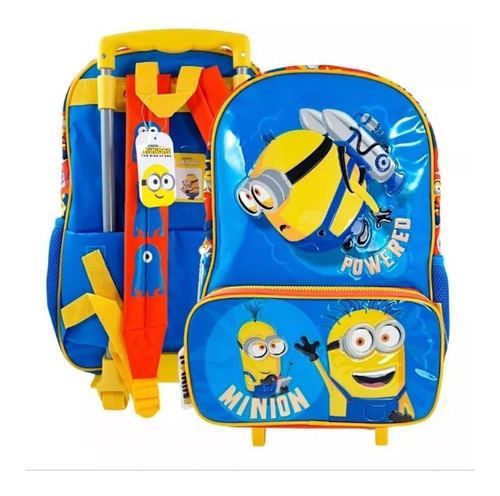 Mochila Escolar Carro 16° Minions Villano Favorito Primaria Color Amarillo