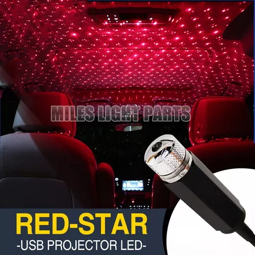 2x Usb Led Coche Interior Techo Atmósfera Estrella Noche Luz