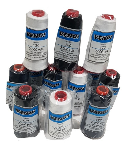 Pack X6 Cono De Hilo Poliester Marca Venus 2000 Yds