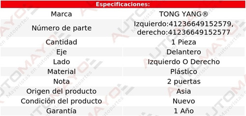 Tolva Salpicadera Delantera Tong Yang 325i 2007-2013
