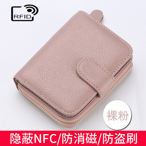 Cartera Rfid Para Carné De Conducir De Piel De Vacuno De Pri