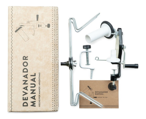 Imagen 1 de 5 de Ovillador - Devanador Manual De Lanas Con Porta Madeja